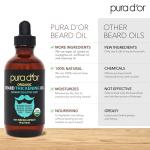 PURA D'OR Thickening Beard Oil with Biotin & Rosemary