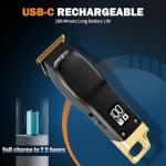 Rechargeable Beard Trimmer for Men - Cordless Razor