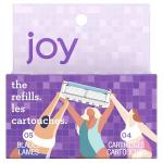 Joy Razor Blade Cartridge Refill for Women - 4 Pack