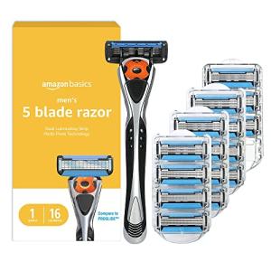 Amazon Basics Men's Razor Set with 16 Cartridges