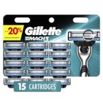 Gillette Mach3 Razor Blades, 15 Refills