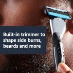 5-Blade Razor Refills with Lubrication & Trimmer