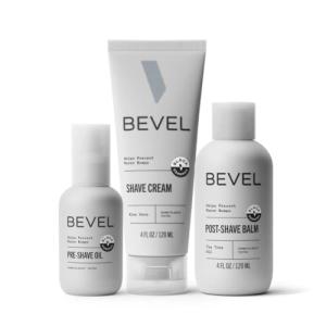 Bevel Men’s Shaving Kit with Oil, Cream, Balm