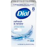 Dial Refresh & Renew Antibacterial Bar Soap, 8 Bars