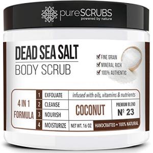 Coconut Body Scrub Set with Exfoliants and Tools