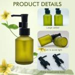 Portable 60ml Frosted Glass Pump Bottle