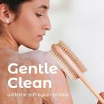 MainBasics Lavender Back Scrubber with Long Handle