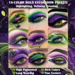 Gothic Eyeshadow Palette - 18 Colors for Halloween