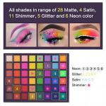 Glamourous Neon Eyeshadow Palette - 48 Vibrant Shades