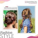JASVERLIN Sparkly Mini Butterfly Claw Clip Set
