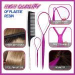 Colorful Elastic Hair Bands with Clips Set