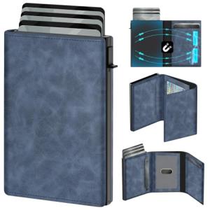 Gradient Blue RFID Blocking Slim Wallet for Men