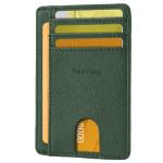Hoewina RFID Blocking Slim Wallet - Cross Dark Green