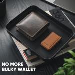 VULKIT Leather Money Clip with Minimalist Style