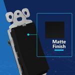 Elegant Black Minimalist Light Switch - 2 Pack