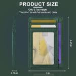 Hoewina RFID Blocking Slim Wallet - Cross Dark Green