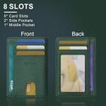Hoewina RFID Blocking Slim Wallet - Cross Dark Green