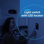 Elegant Black Minimalist Light Switch - 2 Pack