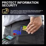 Hoewina RFID Blocking Slim Wallet - Cross Dark Green