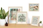 Sage Green Abstract Art Frame Set for Home