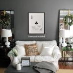 Funky Black and White Poker Canvas Wall Art