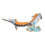 Hand-Painted Blue Marlin Jewelry Box with Hinged Lid