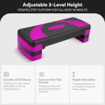 Sleek Exercise Step Platform with Adjustable Risers