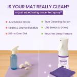 Lavender Yoga Mat Cleaner Kit with Brush and Cloth