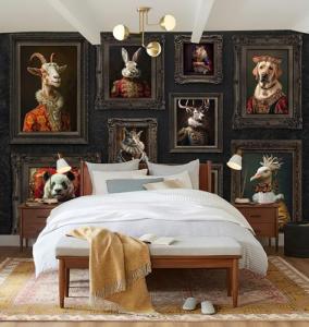 Vintage 3D Animal Wall Murals - Peel & Stick