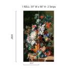 Colorful Floral Peel and Stick Wall Mural