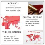 Large 3D World Map Wall Decal for Home
