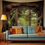 Large Forest Tapestry for Home Decor 78.7" x 104