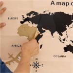 Large 3D World Map Wall Decal for Home