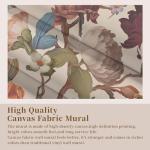 Beige Floral Peel and Stick Wallpaper Mural