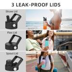 40oz Stainless Steel Insulated Water Bottle with Lids