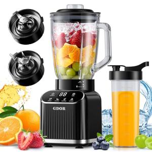 GDOR 1200W Blender with Glass Jar & To-Go Cup