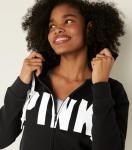 Victoria's Secret PINK Full Zip Sweatshirt - Black