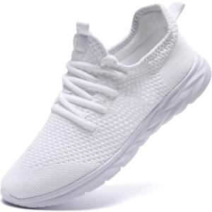Breathable Women's Non-Slip Running Sneakers - White