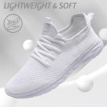 Breathable Women's Non-Slip Running Sneakers - White