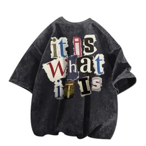 Men's Vintage Oversize Graphic Tee Black