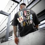 Men's Vintage Oversize Graphic Tee Black