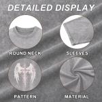 Vintage Goth Punk Oversized Graphic Tee - Light Gray