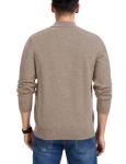 Luxurious Camel Mock Neck Pullover Sweater for Men