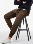 Stylish Brown Corduroy Casual Jogger Pants for Men
