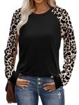 Chic Leopard Print Long Sleeve Top for Women