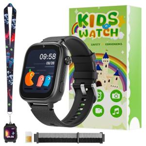 Luxury Kids' Watch with Games and Calls (Black)