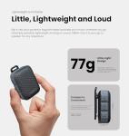 Stylish Clip-On Waterproof Bluetooth Speaker – Black