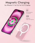 Magsafe Magnetic Power Bank, 5000mAh - Pink