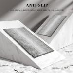 Non-Slip Chenille Bathroom Mats Set, Gray