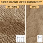 Beige Non-Slip Waffle Bath Mat 32"x20